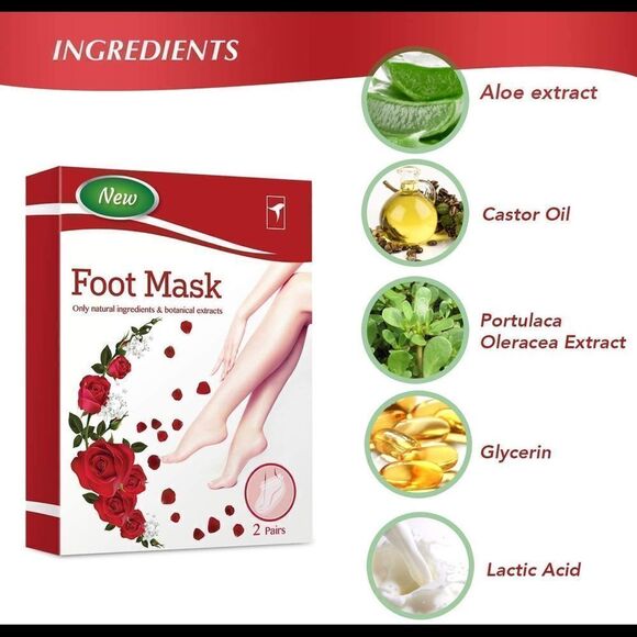 🌟EXFOLIATING Foot Peel Mask For Softer, Smooth Feet- Gently Skin (2 Pack)🌟 - Picture 5 of 6